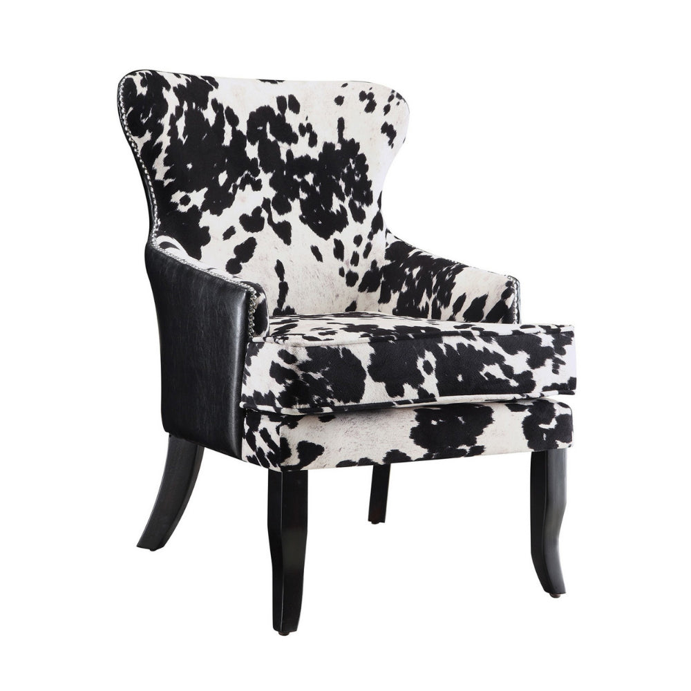 BM159280 Intriguingly Comfortable Accent Chair, Black/White