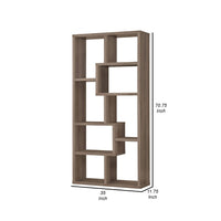 BM159405 Multiple Cubed Rectangular Bookcase, Gray