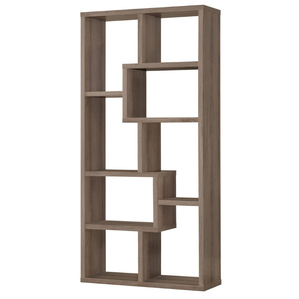 BM159405 Multiple Cubed Rectangular Bookcase, Gray