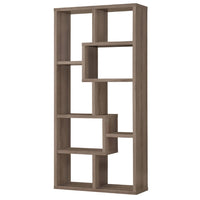 BM159405 Multiple Cubed Rectangular Bookcase, Gray
