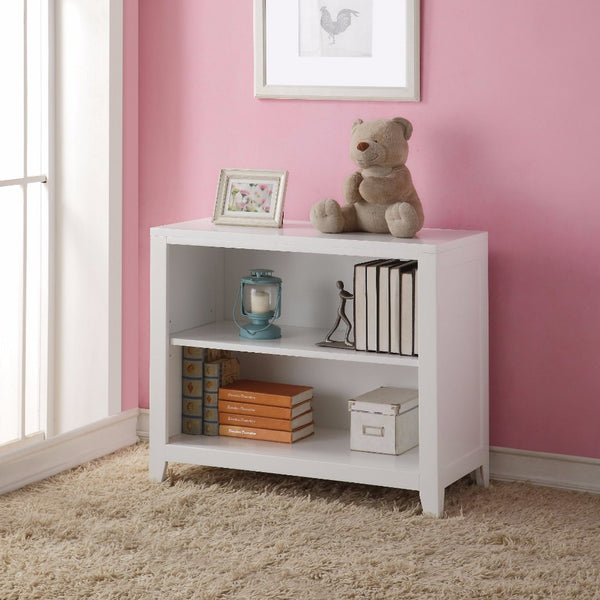 Simple Looking Wooden Bookcase, White - AMF-30607