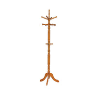 BM160074 Traditional Wooden Coat Rack With Spining Top, Brown