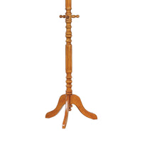 BM160074 Traditional Wooden Coat Rack With Spining Top, Brown