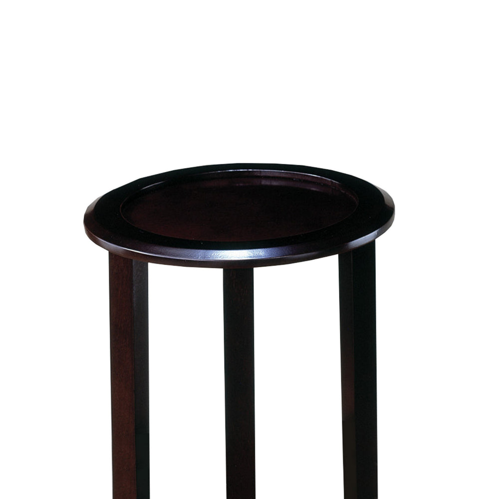 BM160090 Elegant Plant Stand With Round Top, Brown