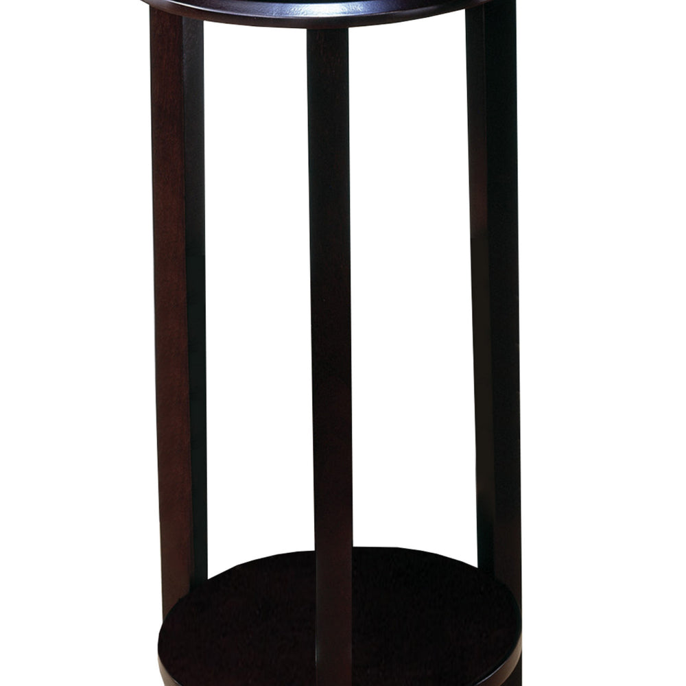 BM160090 Elegant Plant Stand With Round Top, Brown