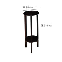 BM160090 Elegant Plant Stand With Round Top, Brown