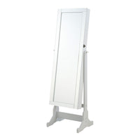 BM160113 Beautiful  Jewelry Cheval Mirror  With Interior Storage, Gray