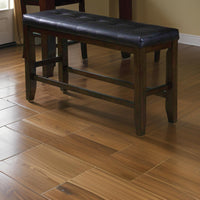 Comfy Wooden Counter Height Bench, Black & Espresso Brown - BM163024