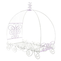 Angel Full Bed with Canopy, White & Purple - AMF-30535F