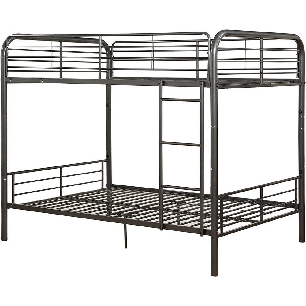 Metal Full/Full Bunk Bed, Dark Brown - AMF-37433