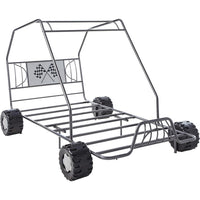 Metal Go Kart Style Twin Bed, Black - AMF-37640T