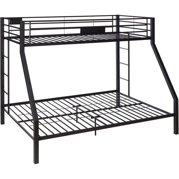 Metal Twin XL/Queen Bunk Bed, Black Sand - AMF-38000