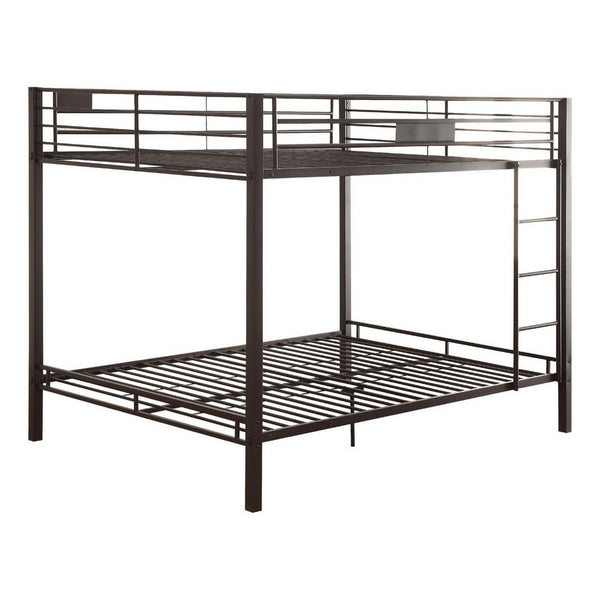 Metal Queen/Queen Bunk Bed, Black Sand - AMF-38015