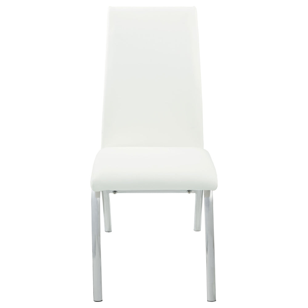 BM163765 Contemporary Dining Chair, White, Set of 2