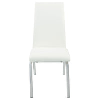 BM163765 Contemporary Dining Chair, White, Set of 2