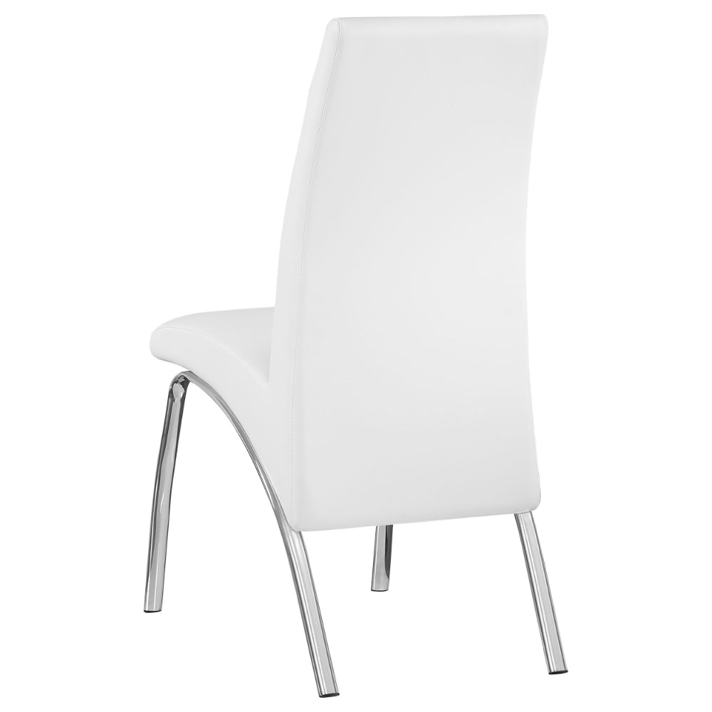 BM163765 Contemporary Dining Chair, White, Set of 2