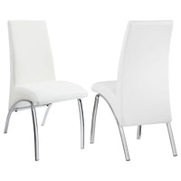 BM163765 Contemporary Dining Chair, White, Set of 2