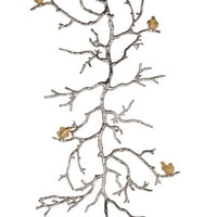 BM165479 Aluminum Branch Wall Sculpture ,Silver