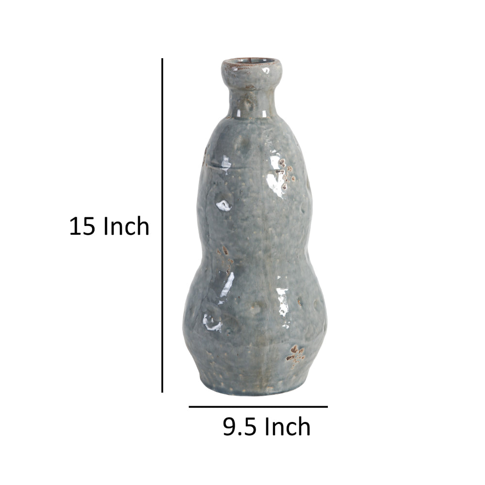 BM165747 Polished Ceramic Vase, Gray