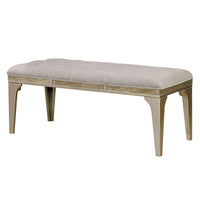 BM166157 Wooden Bench With Comfy Cushioned Seat Gray
