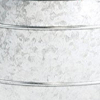 Lola 23 Inch Beverage Tub, Galvanized Antique Silver Steel, 2 Handles - BM166870