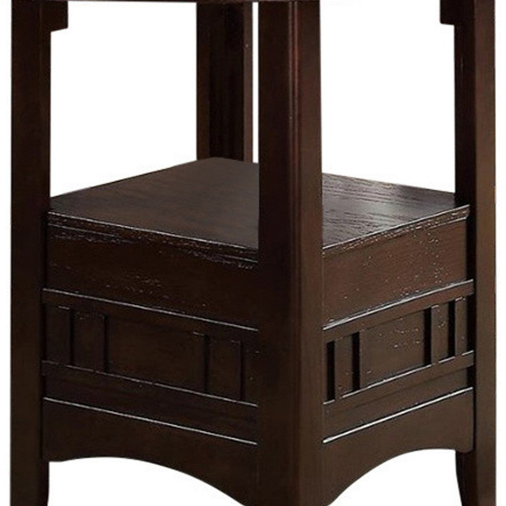 Wooden Counter Height Table, Brown