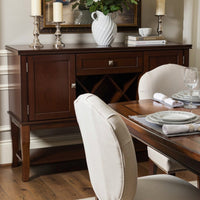 Chicly Styled Rubber Wood Server, Brown - BM171386