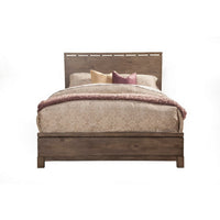 Transitional Style Queen Size Panel Bed In Wood,  Brown