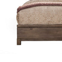 Transitional Style Queen Size Panel Bed In Wood,  Brown