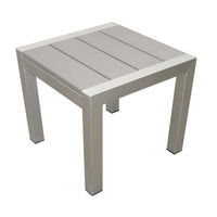16 Inch Outdoor Side Table, Highly Functional, Easy Movable, Gray - BM172081