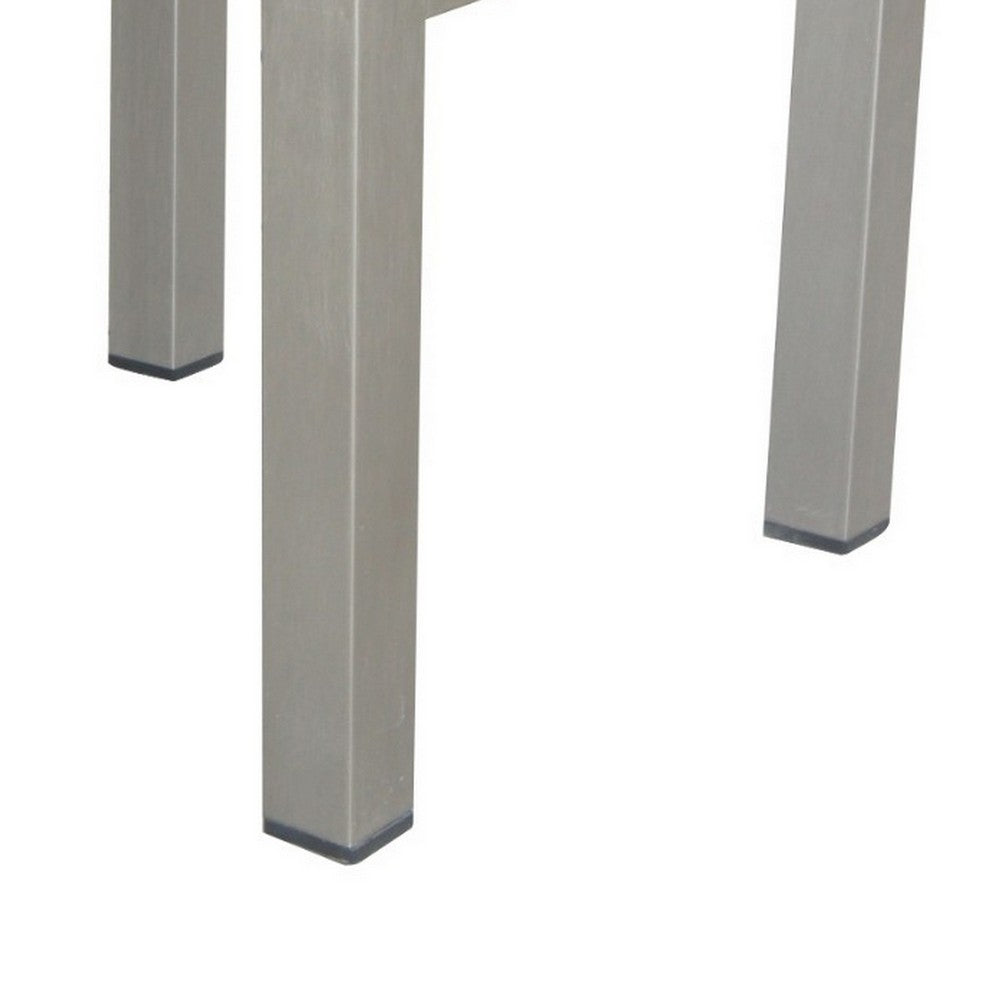 16 Inch Outdoor Side Table, Highly Functional, Easy Movable, Gray - BM172081