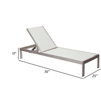 BM172097 Anodized Aluminum Modern Patio Lounger In White