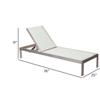 BM172097 Anodized Aluminum Modern Patio Lounger In White