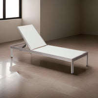 BM172097 Anodized Aluminum Modern Patio Lounger In White