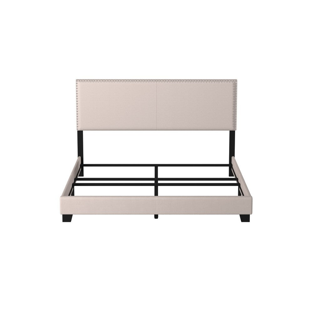 BM172142 Ivory Upholstered Eastern King Bed