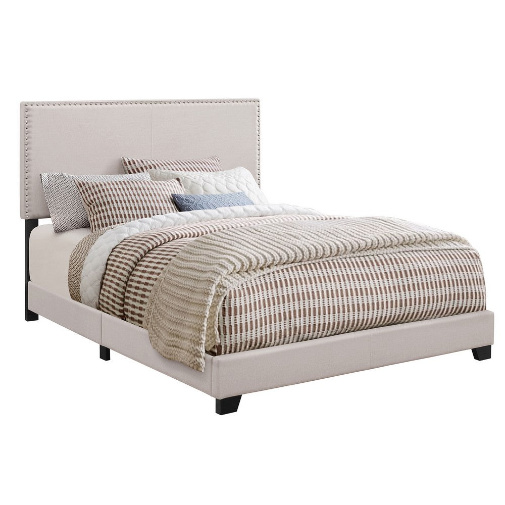 BM172142 Ivory Upholstered Eastern King Bed