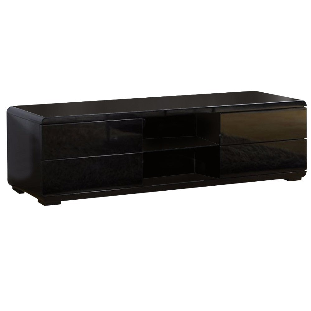 Urbane Contemporary 59' TV Console, Black - FOA-CM5530BK-TV