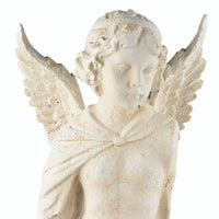 BM177155 Magnesia and Metal Garden Angel Bust , Beige