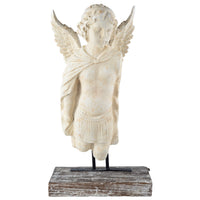 BM177155 Magnesia and Metal Garden Angel Bust , Beige