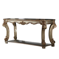 Wood Sofa Table with Bottom Shelf in Golden Brown  - BM177676