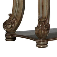 Wood Sofa Table with Bottom Shelf in Golden Brown  - BM177676