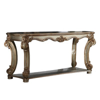 Wood Sofa Table with Bottom Shelf in Golden Brown  - BM177676