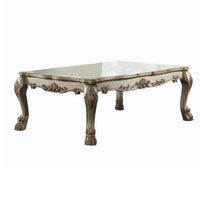 Wood Coffee Table in Gold Patina  - BM177681