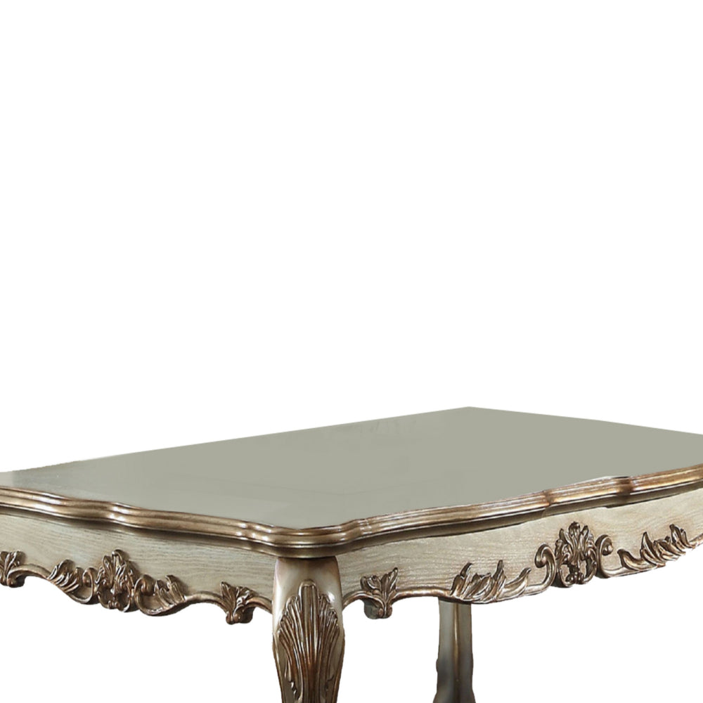 Wood Coffee Table in Gold Patina  - BM177681