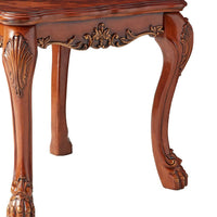 Wooden End Table In Traditional Style , Cherry Oak Brown  - BM177816