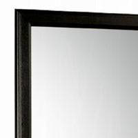 Wooden Frame Mirror , Black  - BM177851