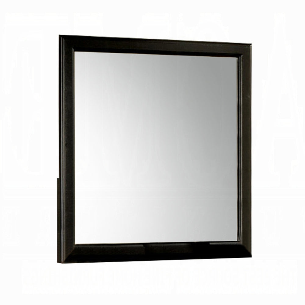 Wooden Frame Mirror , Black  - BM177851