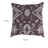 Contemporary Style Set of 2 Throw Pillows, Purple, White - BM177991