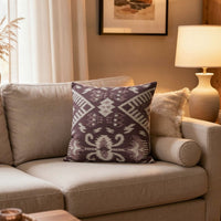Contemporary Style Set of 2 Throw Pillows, Purple, White - BM177991