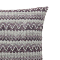 Contemporary Style Horizontally Zigzag Designed Set of 2 Throw Pillows, Purple